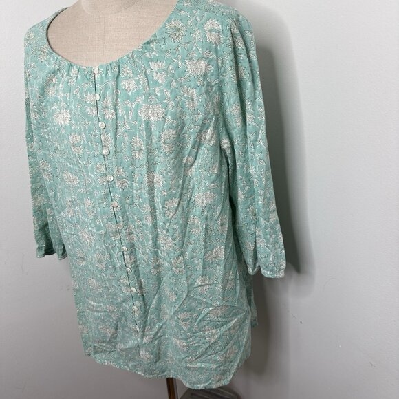 J. Jill Mint Green Floral Tunic - Picture 5 of 9